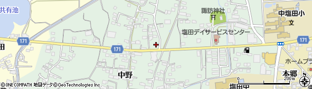 長野県上田市中野643周辺の地図