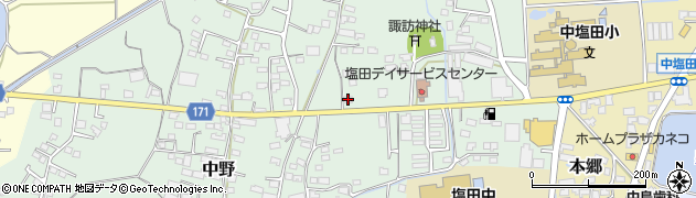 長野県上田市中野334周辺の地図