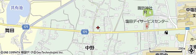長野県上田市中野651周辺の地図