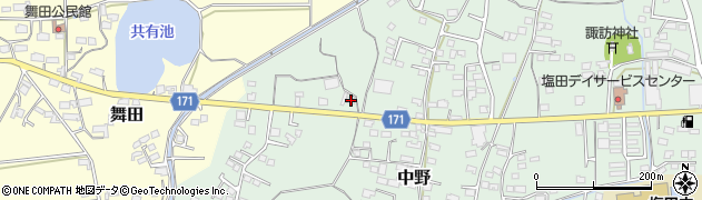 長野県上田市中野833周辺の地図