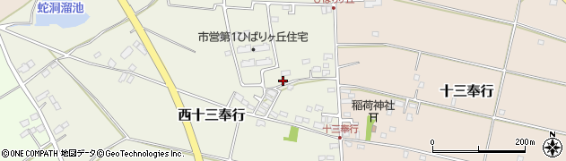 茨城県ひたちなか市西十三奉行11430周辺の地図
