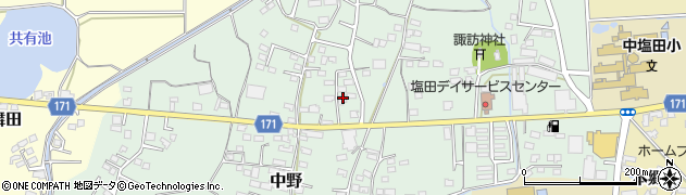 長野県上田市中野641周辺の地図