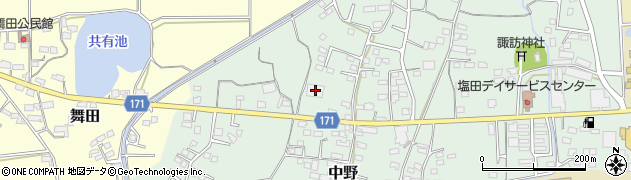 長野県上田市中野673周辺の地図