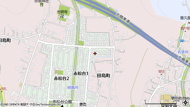 〒326-0062 栃木県足利市赤松台の地図