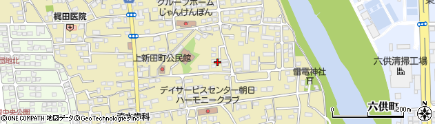 群馬県前橋市上新田町周辺の地図