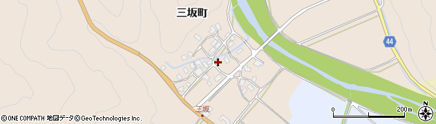 石川県白山市三坂町チ135周辺の地図