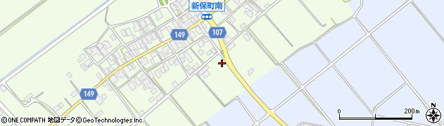 石川県加賀市新保町（ヲ）周辺の地図