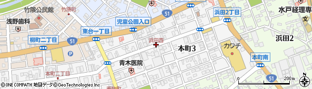 浜田西周辺の地図