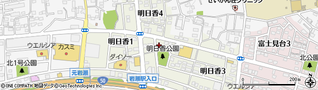 茨城県桜川市明日香周辺の地図