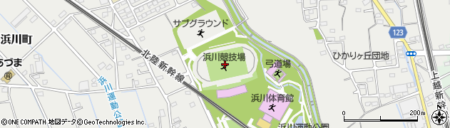 浜川競技場周辺の地図