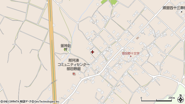 〒311-1252 茨城県ひたちなか市部田野の地図