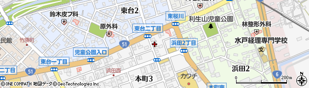 水戸本町郵便局周辺の地図