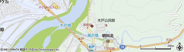 長野県安曇野市明科東川手（木戸）周辺の地図