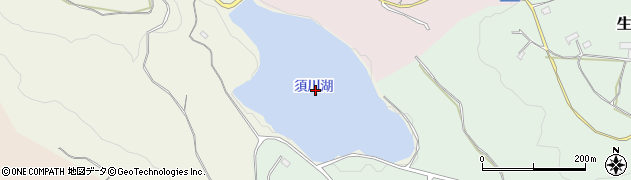 須川湖周辺の地図