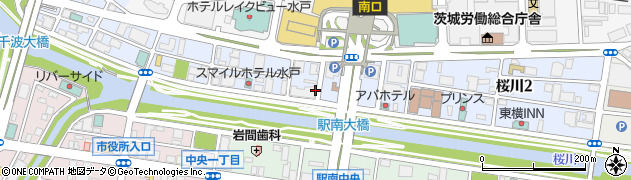 茨城県水戸市桜川周辺の地図