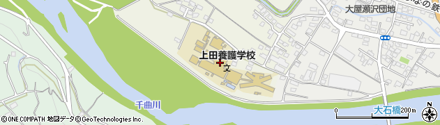 上田養護学校　教務室周辺の地図