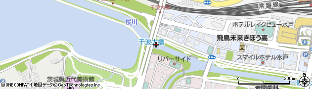 千波大橋周辺の地図