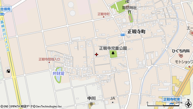 〒370-0008 群馬県高崎市正観寺町の地図