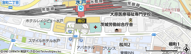 オリックス・レンタカー水戸駅南口店周辺の地図