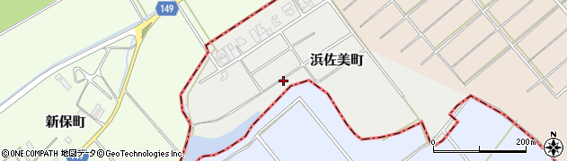 石川県小松市浜佐美町周辺の地図