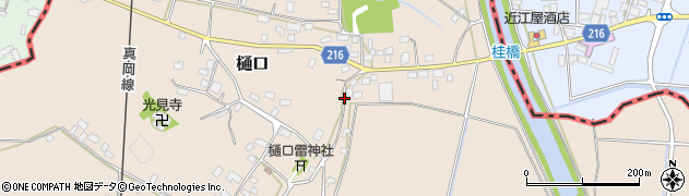 茨城県筑西市樋口周辺の地図