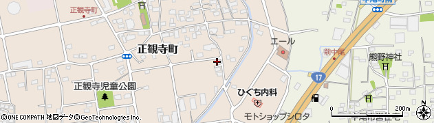 群馬県高崎市正観寺町168周辺の地図