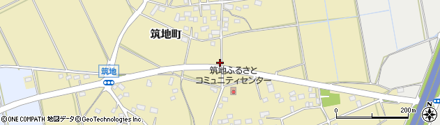 茨城県水戸市筑地町周辺の地図