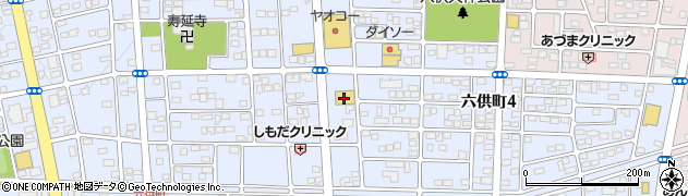 コメリハード＆グリーン前橋六供店周辺の地図