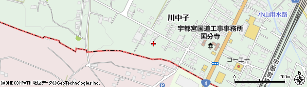 栃木県下野市川中子3周辺の地図