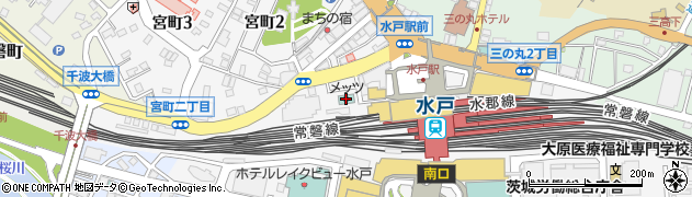 ＪＲ東日本ホテルメッツ水戸周辺の地図