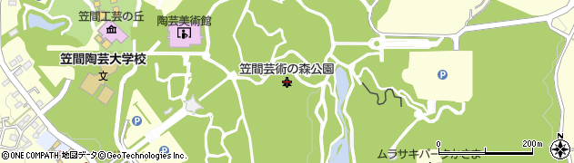 笠間芸術の森公園周辺の地図