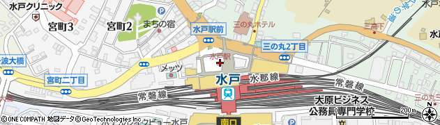 水戸駅周辺の地図