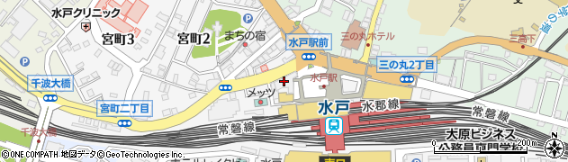 関鉄観光バス株式会社　水戸駅前案内所周辺の地図