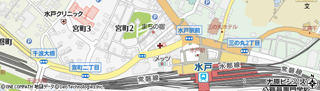 茨進ハイスクール　水戸駅前校周辺の地図