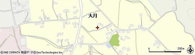 茨城県桜川市大月周辺の地図