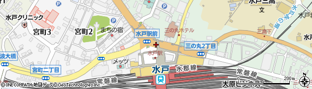 水戸駅北口周辺の地図