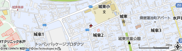 茨城県水戸市城東周辺の地図