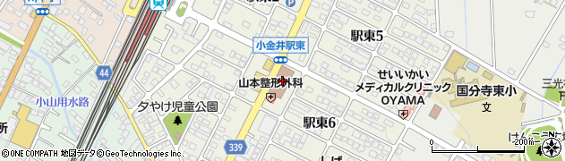 下野小金井郵便局周辺の地図