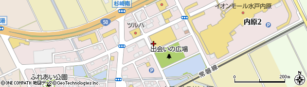 茨城県水戸市内原周辺の地図