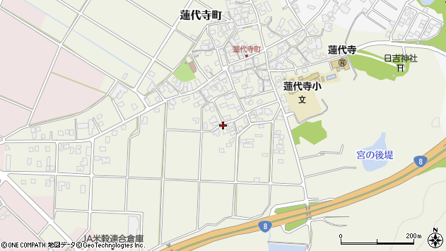 〒923-0843 石川県小松市蓮代寺町の地図