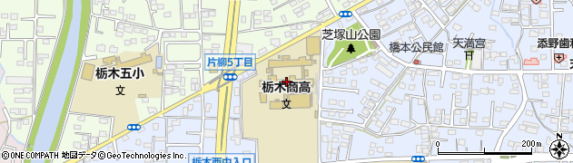 栃木県立栃木商業高等学校周辺の地図