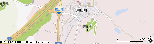 石川県小松市東山町（チ）周辺の地図