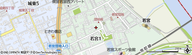 茨城県水戸市若宮周辺の地図