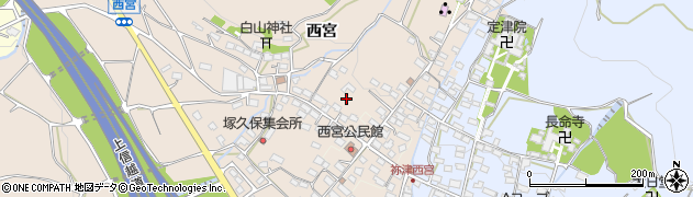 長野県東御市西宮周辺の地図