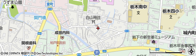 栃木県栃木市旭町周辺の地図