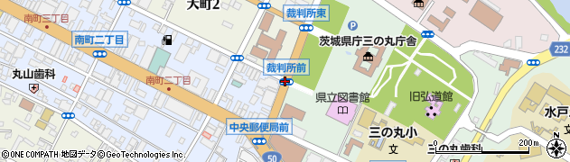 裁判所前周辺の地図