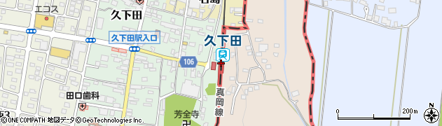 栃木県真岡市周辺の地図