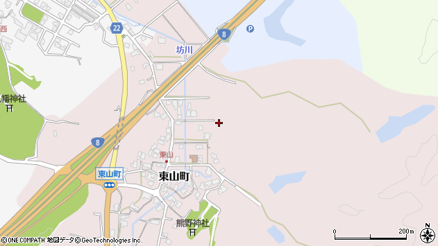 〒923-0842 石川県小松市東山町の地図