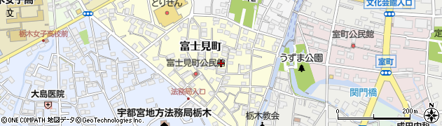 栃木県栃木市富士見町周辺の地図