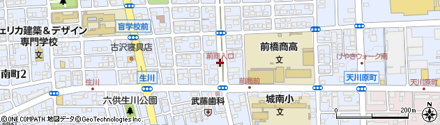 前商入口周辺の地図